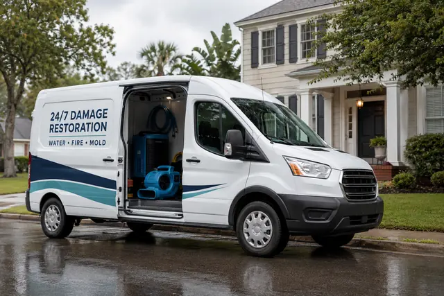 Contents Cleaning & Restoration Cleveland, TN service vehicle from Chattanooga Water Recovery Team